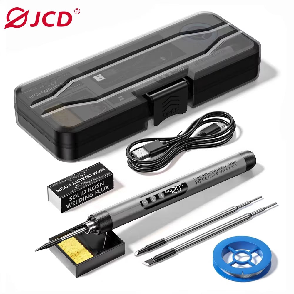 USB Soldering Iron Type-C Interface Mini Soldering Iron Set Digital Display Electric Soldering Iron Adjustable Temperature 5V 8W