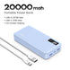 20000Mah PD 20W Power Bank Fast Charge Portable Powerbank for Iphone 17 16 15 Pro Max Xiaomi Phone External Battery 30W