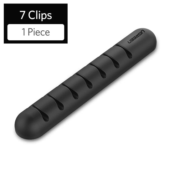 Cable Organizer Silicone USB Cable Winder Flexible Cable Management Clips for Mouse Headphone Earphone Cable Holder
