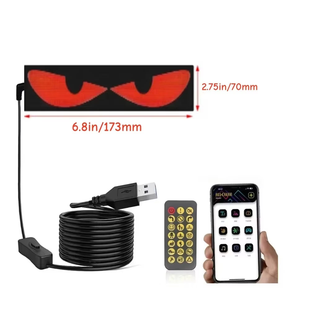 35.3In Smart Control LED Display Car Windshield Eyes LED Matrix Pixel Panel Display Evil Eyes LED Screen for the Car Windshield