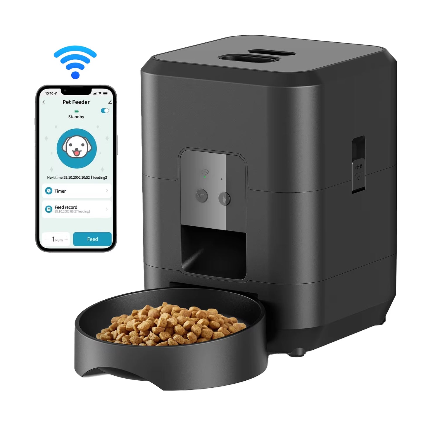 2L Smart Cat Feeder Automatic Dog Feeder Dog Dry Food Dispenser Timed Quantitative APP Control Automatic Cat Feeder Pet Dog Bowl