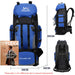 90L Waterproof Hiking Camping Backpack Trekking Bag Rucksack Large Capacity Travel Outdoor Sports Bags Camping Equipment Men