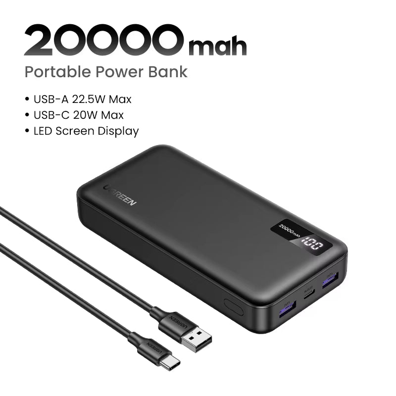 20000Mah PD 20W Power Bank Fast Charge Portable Powerbank for Iphone 17 16 15 Pro Max Xiaomi Phone External Battery 30W