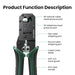 RJ45 Crimper Tools RJ45 Crimping Pliers for CAT6/7 Ethernet Lan Cable Network Cutter Stripper Plier Multifuntion Tool