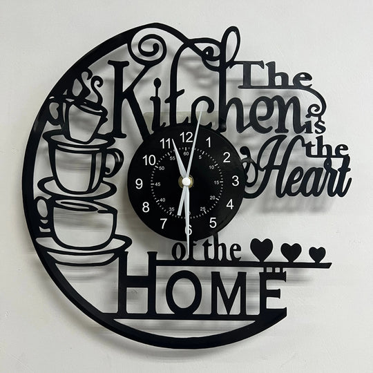 Creative Black Vinyl Record Wall Clock Silent Clock Suitable for Bar Coffee Shop Living Room Home Decoration Special Gift