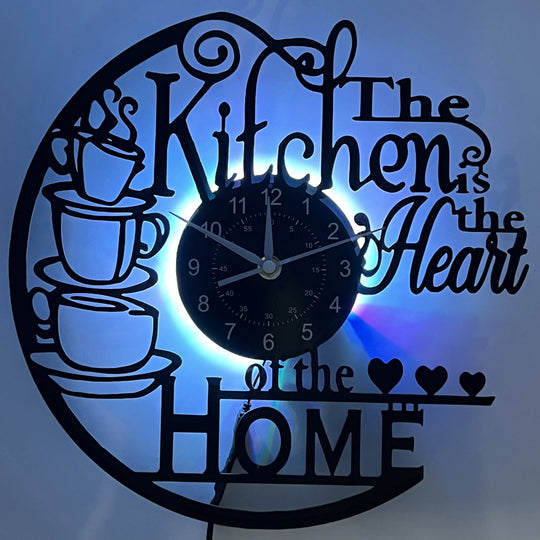 Creative Black Vinyl Record Wall Clock Silent Clock Suitable for Bar Coffee Shop Living Room Home Decoration Special Gift