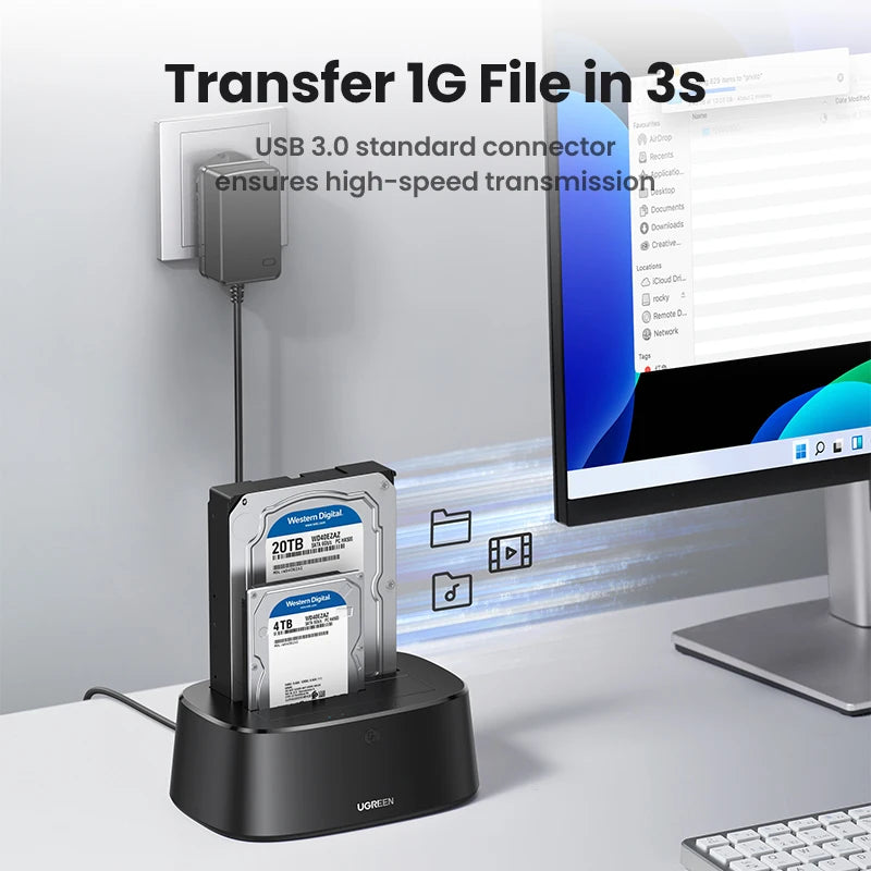 HDD Docking Station SATA to USB 3.0 Adapter for 2.5 3.5 SSD Disk Case HDD Box Dock Hard Drive Enclosure Docking Station