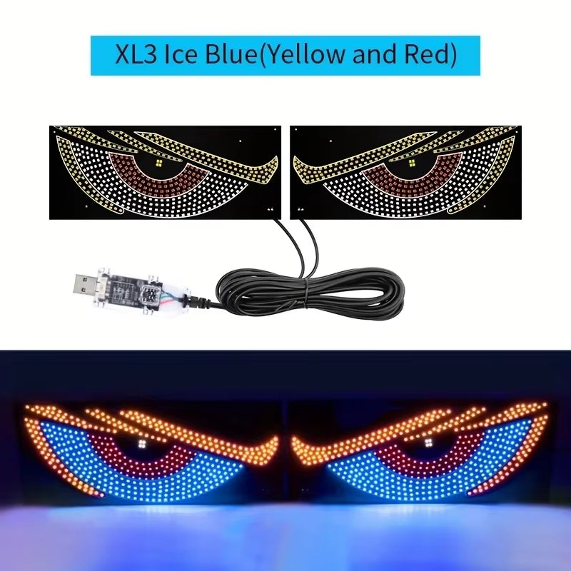 35.3In Smart Control LED Display Car Windshield Eyes LED Matrix Pixel Panel Display Evil Eyes LED Screen for the Car Windshield