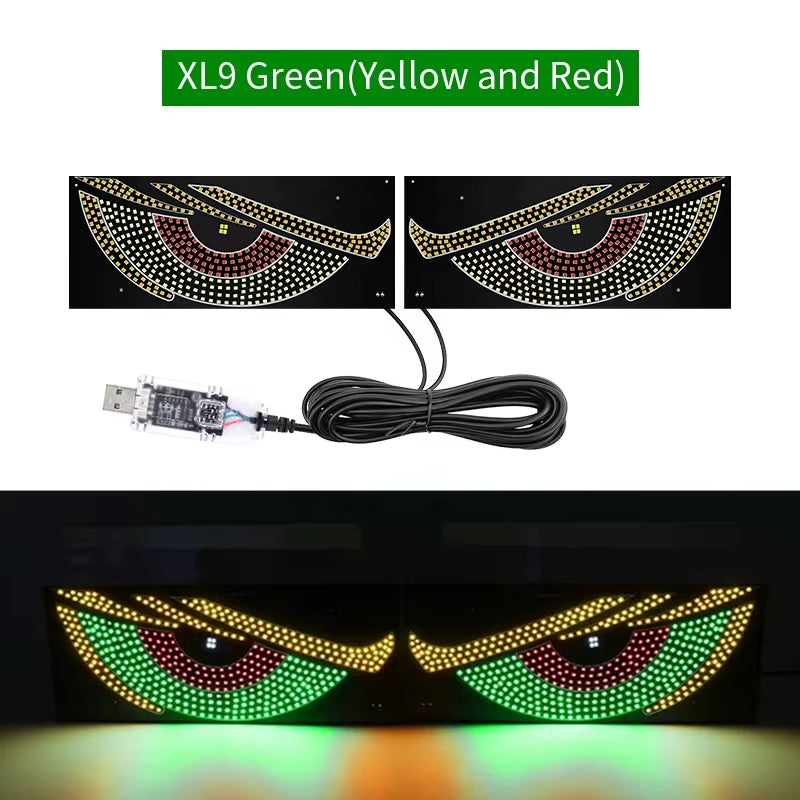 35.3In Smart Control LED Display Car Windshield Eyes LED Matrix Pixel Panel Display Evil Eyes LED Screen for the Car Windshield