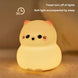 Guardian Kitty Silicone LED Night Lights USB Rechargeable Sleep Night Lamp Timing Bedside Room Decor Kids Baby Nightlight Gift