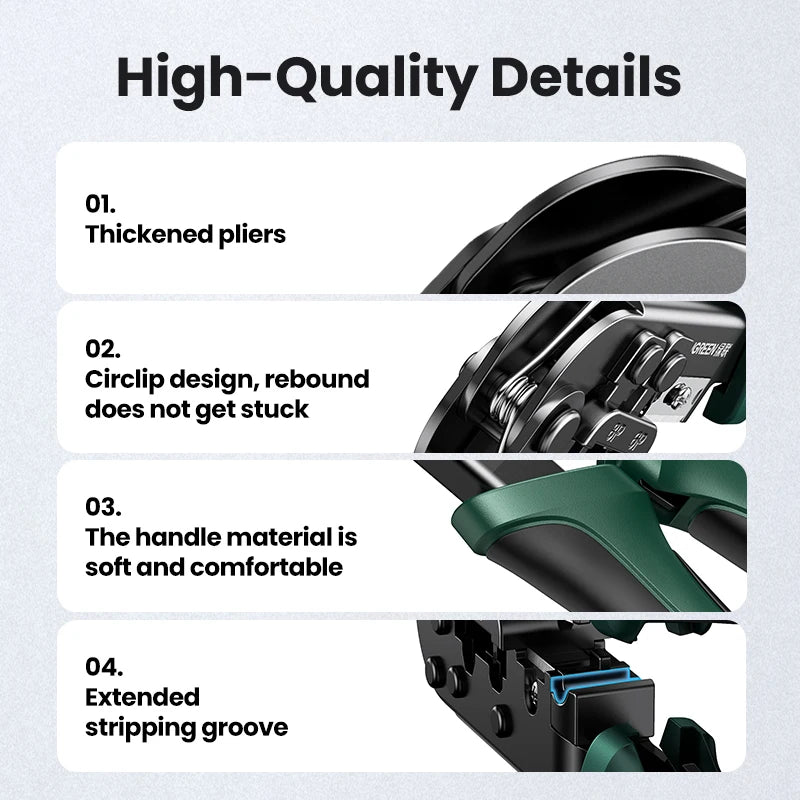 RJ45 Crimper Tools RJ45 Crimping Pliers for CAT6/7 Ethernet Lan Cable Network Cutter Stripper Plier Multifuntion Tool