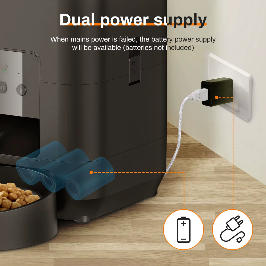 2L Smart Cat Feeder Automatic Dog Feeder Dog Dry Food Dispenser Timed Quantitative APP Control Automatic Cat Feeder Pet Dog Bowl