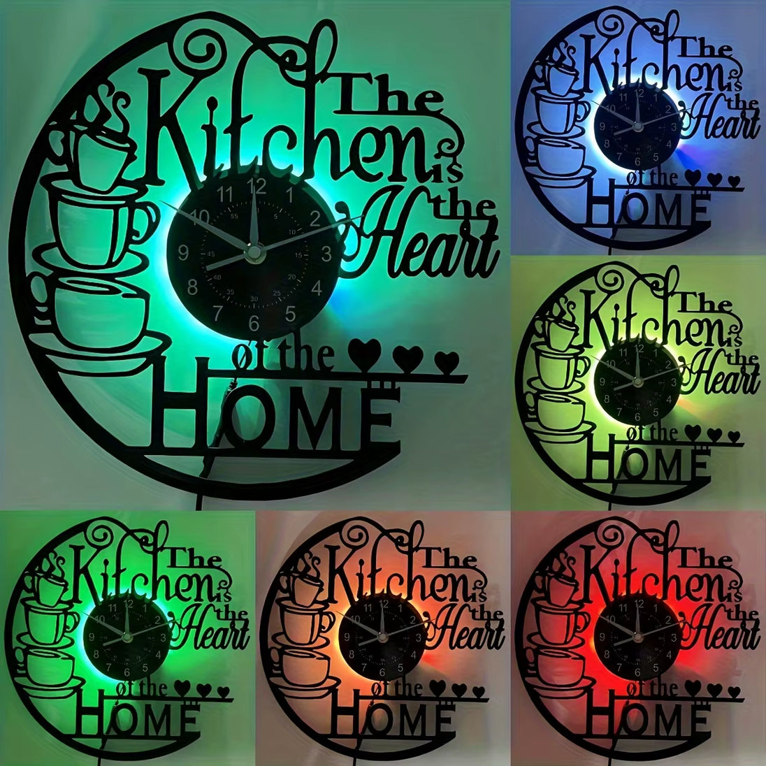 Creative Black Vinyl Record Wall Clock Silent Clock Suitable for Bar Coffee Shop Living Room Home Decoration Special Gift