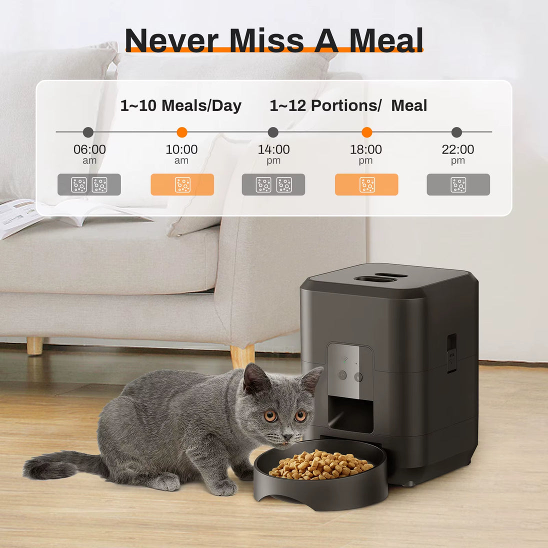 2L Smart Cat Feeder Automatic Dog Feeder Dog Dry Food Dispenser Timed Quantitative APP Control Automatic Cat Feeder Pet Dog Bowl