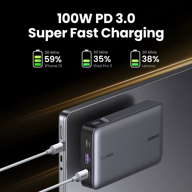 100W 20000Mah Power Bank Portable PD Fast Charging Powerbank for Iphone 15 Laptop Notebook Fast Charge External Battery