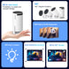 HY300 PRO 8K Android Projector with Dual WiFi 6, 290 ANSI Lumens, Allwinner H726, Bluetooth 5.4, 1080P and 1280x720P for Home Cinema and Outdoor Use